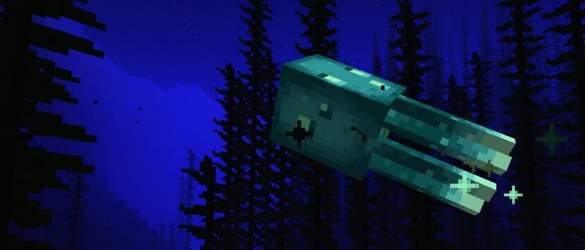 Minecraft 1.17 Caves & Cliffs Snapshot 21W03A Glow Squid